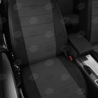 Авточехлы для Skoda Superb 1 с 2002-2008 г., седан, экокожа, жаккард, цвет чёрный - Фото 4