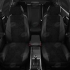 Авточехлы для Toyota LandCruiser 200 с 2015-2021 г., джип, алькантара, экокожа, цвет чёрный - Фото 3