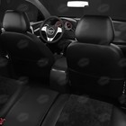 Авточехлы для Toyota LandCruiser 200 с 2015-2021 г., джип, алькантара, экокожа, цвет чёрный - Фото 7