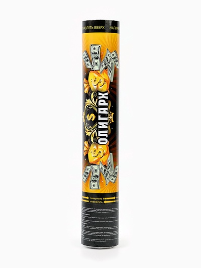 Хлопушка пневматическая, 30 см, «Олигарх», доллар, бумага