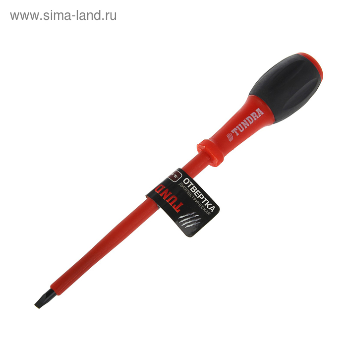 Отвертка диэлектрическая ТУНДРА, SL6 х 150 мм - Фото 1