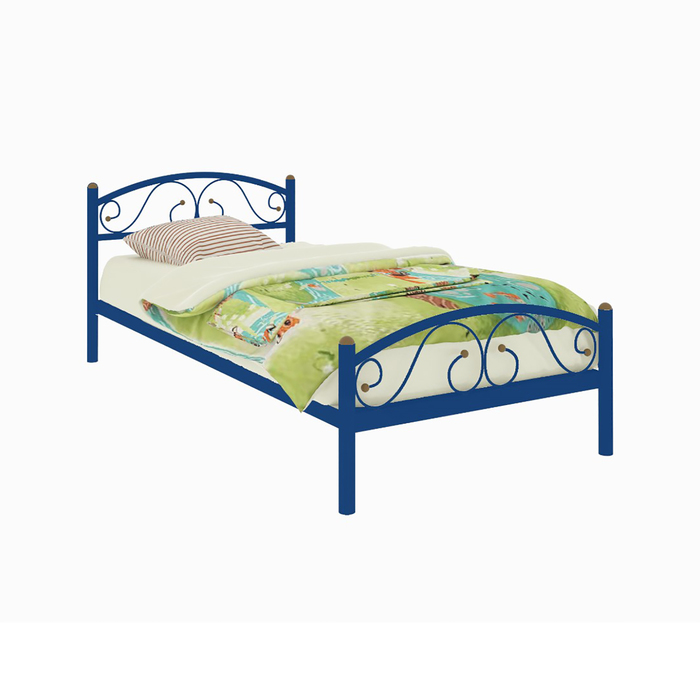 Кровать «Вероника Мини Плюс», 800 × 1900 мм, металл, цвет синий