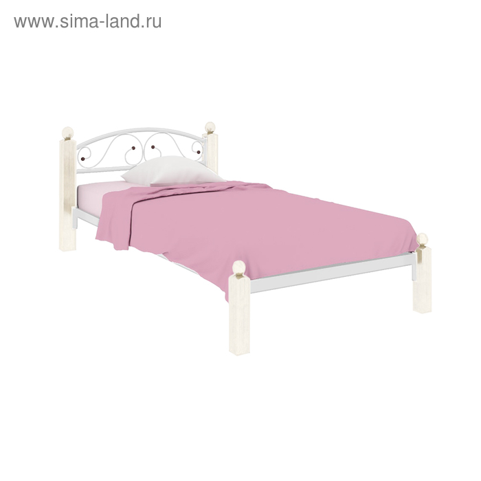 Кровать «Вероника Мини Люкс», 800×1900 мм, металл, цвет белый - Фото 1