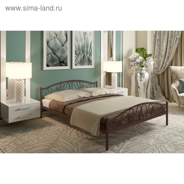 Кровать «Ангелина Плюс», 1400×2000 мм, металл, цвет коричневый - Фото 1