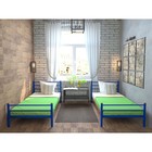 Кровать «Милана Мини Плюс», 800×2000 мм, металл, цвет синий - Фото 1