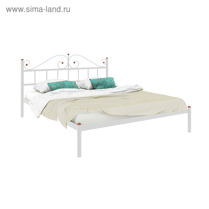Кровать «Диана», 1400×2000 мм, металл, цвет белый - Фото 1