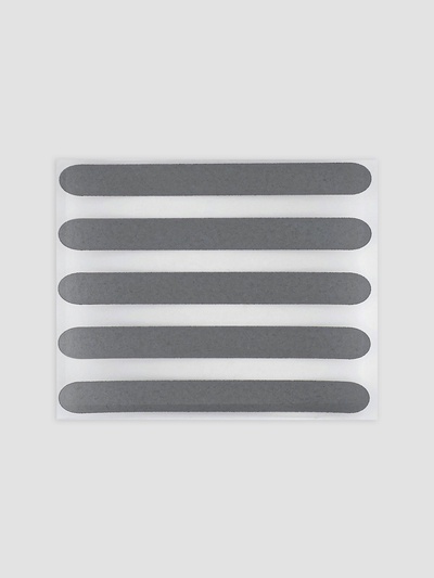 Светоотражающая термонаклейка «Полосы», 10×1 см, 5 шт. на листе, серая