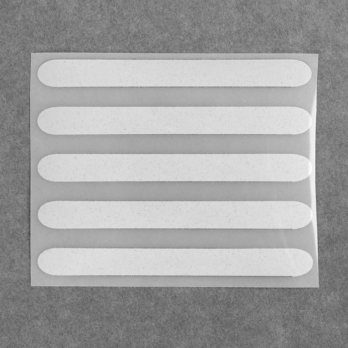 Светоотражающая термонаклейка «Полосы», 10 × 1 см, 5 шт на листе, цвет серый - фото 1899607510