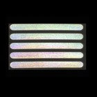 Светоотражающая термонаклейка «Полосы», 10 × 1 см, 5 шт на листе, цвет серый - Фото 3