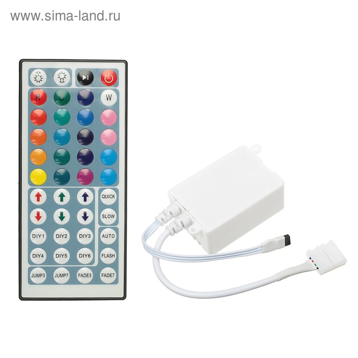 Мини-контроллер Ecola для RGB ленты, 12 – 24 В, 6 А, пульт ДУ - Фото 1