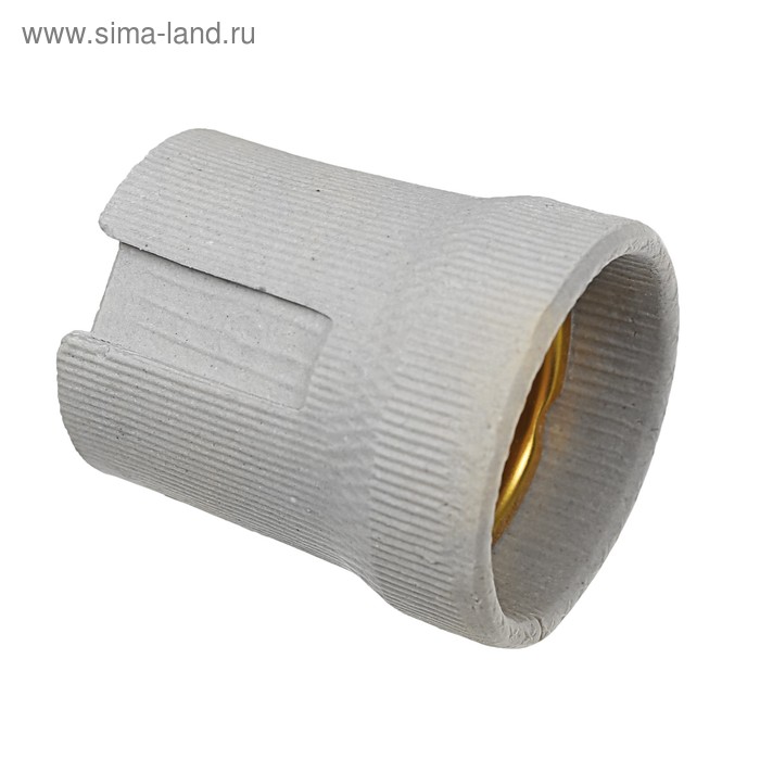 Патрон Ecola base, Е27, керамический, белый - Фото 1