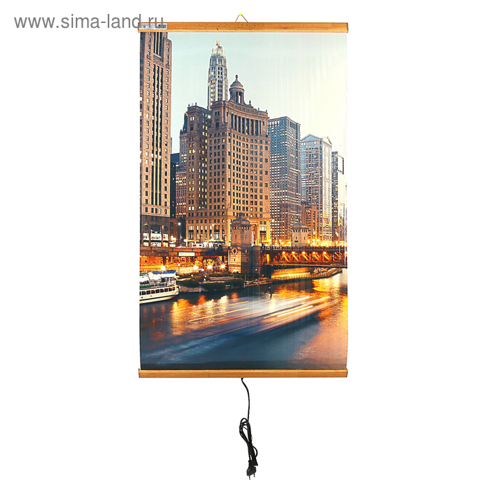 Обогреватель «Домашний очаг», Ночной город, инфракрасный, 500 Вт, 15 м² - Фото 1