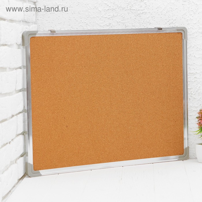 Доска двусторонняя, пробковая и магнитно-маркерная, 60×45 см - Фото 1