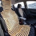 Накидка-массажер TORSO, на сиденье с капюшоном, 43×109 см, бамбук, бежевый - Фото 3