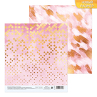 Бумага для скрапбукинга «Розовый блеск», 15.5 × 15.5 см, 180 г/м - Фото 1