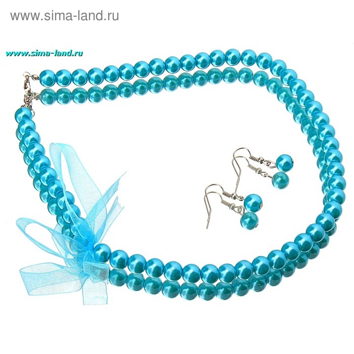 Набор 2 предмета: серьги, бусы «Классика» бант - Фото 1