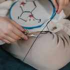 Ножницы для рукоделия «Цапельки», скошенное лезвие, 3.5", 9 см, цвет золотой - Фото 5