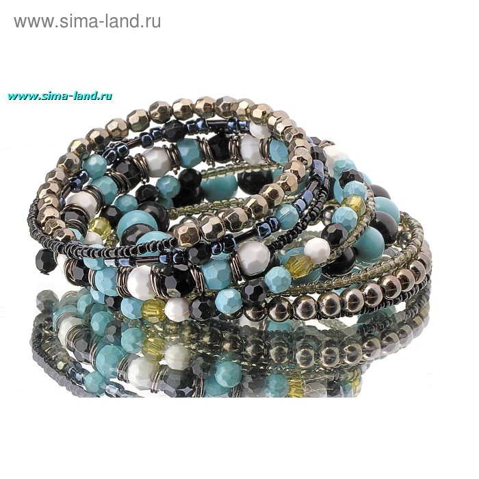 Браслет «Чудо востока», 9 рядов, черный - Фото 1