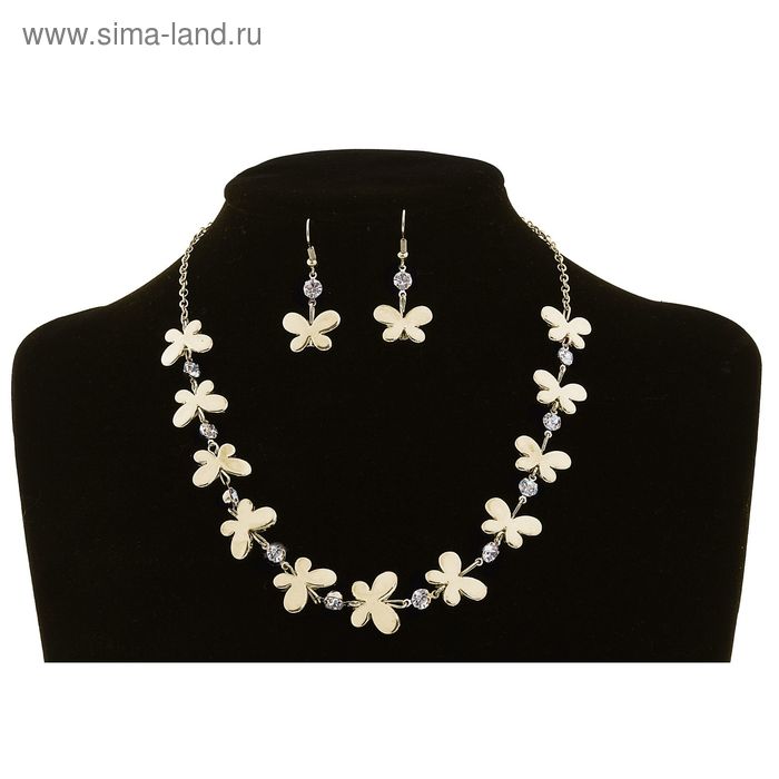 Набор 2 предмета: серьги, колье «Легкий флирт» бабочка, МИКС - Фото 1