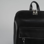 Рюкзак-сумка, отдел на молнии, 2 наружных кармана, цвет чёрный - Фото 4
