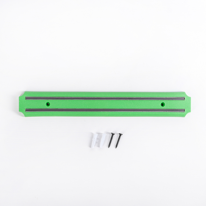 Держатель для ножей магнитный, 33 см, цвет зелёный - фото 1887795362