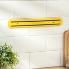 Держатель для ножей магнитный Доляна «Цветная линия», 33 см, цвет жёлтый - Фото 2