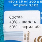 Пряжа "Ангорская тёплая" 40% шерсть, 60% акрил 480м/100гр (335 изумруд) - Фото 3