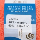 Пряжа "Ангорская тёплая" 40% шерсть, 60% акрил 480м/100гр (396 настурция) - Фото 4