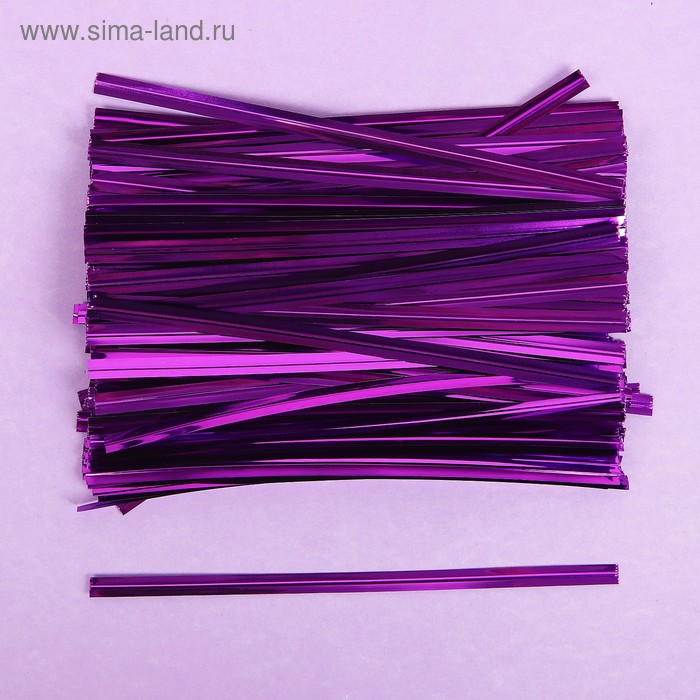 Клип лента, набор 800 штук, цвет фиолетовый - Фото 1