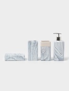 Набор аксессуаров для ванной комнаты «Мрамор», 4 предмета, дозатор, мыльница, 2 стакана - Фото 2