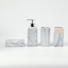 Набор аксессуаров для ванной комнаты «Мрамор», 4 предмета, дозатор, мыльница, 2 стакана - Фото 12