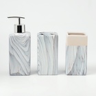 Набор аксессуаров для ванной комнаты «Мрамор», 4 предмета, дозатор, мыльница, 2 стакана - Фото 10