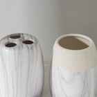 Набор аксессуаров для ванной комнаты «Мрамор», 4 предмета (дозатор 400 мл, мыльница, 2 стакана), цвет белый - фото 210985