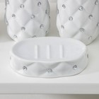 Набор аксессуаров для ванной комнаты «Скандинавский», 4 предмета (дозатор 270 мл, мыльница, 2 стакана), цвет белый - фото 24207376