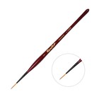 Кисть Лайнер Синтетика Roubloff Хобби s10RB №1, короткий волос, короткая ручка покрыта лаком, красный - фото 846029