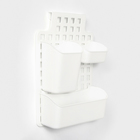 Корзина для хранения подвесная с контейнерами, 29×9,5×38 см, цвет белый - Фото 1