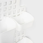 Корзина для хранения подвесная с контейнерами, 29×9,5×38 см, цвет белый - Фото 3