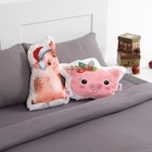 Подушка "Этель" С Новым годом 46х30 см, велюр, 100% п/э - Фото 4