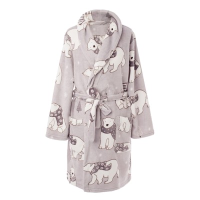 Халат женский KAFTAN "White bear" белый, р-р 40-42, 100% п/э, велсофт