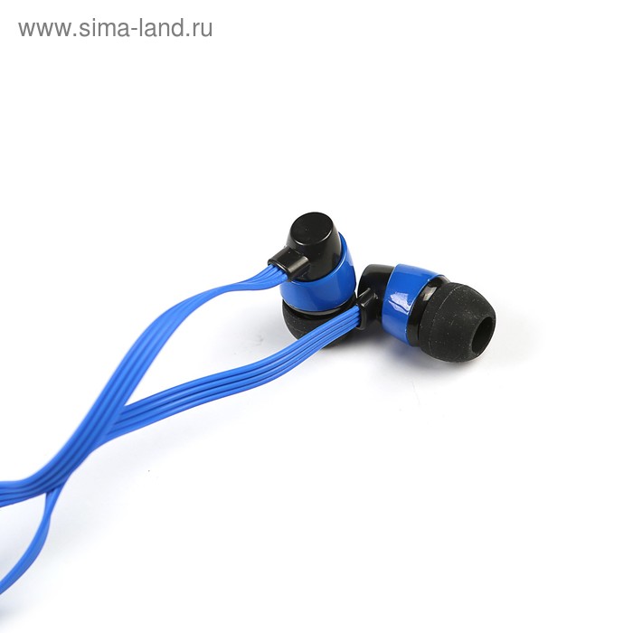 Наушники Qumann QSE-06, вакуумные, микрофон, 95 дБ, 32 Ом, 3.5 мм, 1.2 м, синие - Фото 1