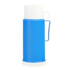 Термос со стеклянной колбой "Классик" с 1 кружкой и 1 чашкой,  1 л, 13 х 29 см, синий - фото 321006844