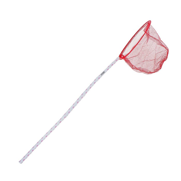 Сачок детский, бамбуковая ручка в горох 60 см, d=20 см, цвета МИКС - фото 1890580562