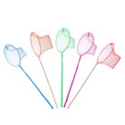 Сачок детский, бамбуковая ручка в горох 60 см, d=25 см, цвета МИКС - Фото 3