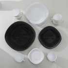Сервиз столовый Luminarc Carine White&Black, стеклокерамика, 30 предметов, цвет белый и чёрный - фото 4245479