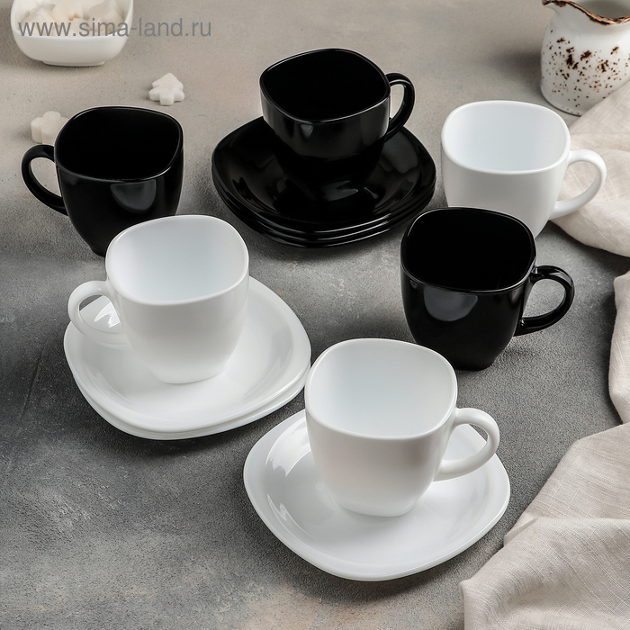 Сервиз чайный Carine, 12 предметов: 6 чашек 220 мл, 6 блюдец d=13,4 см - Фото 1