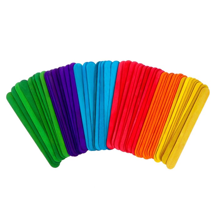 Счётные палочки большие цветные, набор 50 шт., длина палочки: 15 см - Фото 1