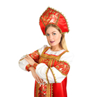Русский народный костюм "Любавушка", платье, кокошник, атлас, р-р 46, рост 170 см - Фото 4