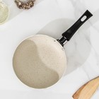 Сковорода «Стоун», d=15.5 см, пластиковая ручка, антипригарное покрытие, алюминий, бежевая - Фото 2