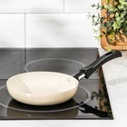 Сковорода «Стоун», d=15.5 см, пластиковая ручка, антипригарное покрытие, алюминий, бежевая - Фото 6