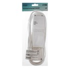 Удлинитель Luazon Lighting, 4 розетки, 3 м, 10 А, 2200 Вт, 3×1.5 мм2, с заземлением, с выключателем, белый - Фото 4